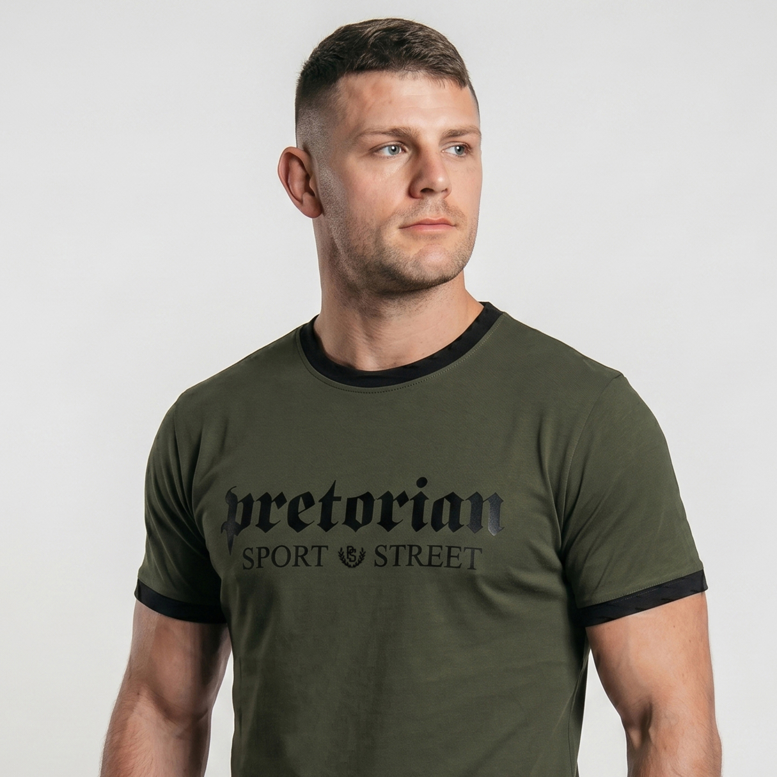 Koszulka Pretorian Ringer "Sport & Street" - oliwkowa