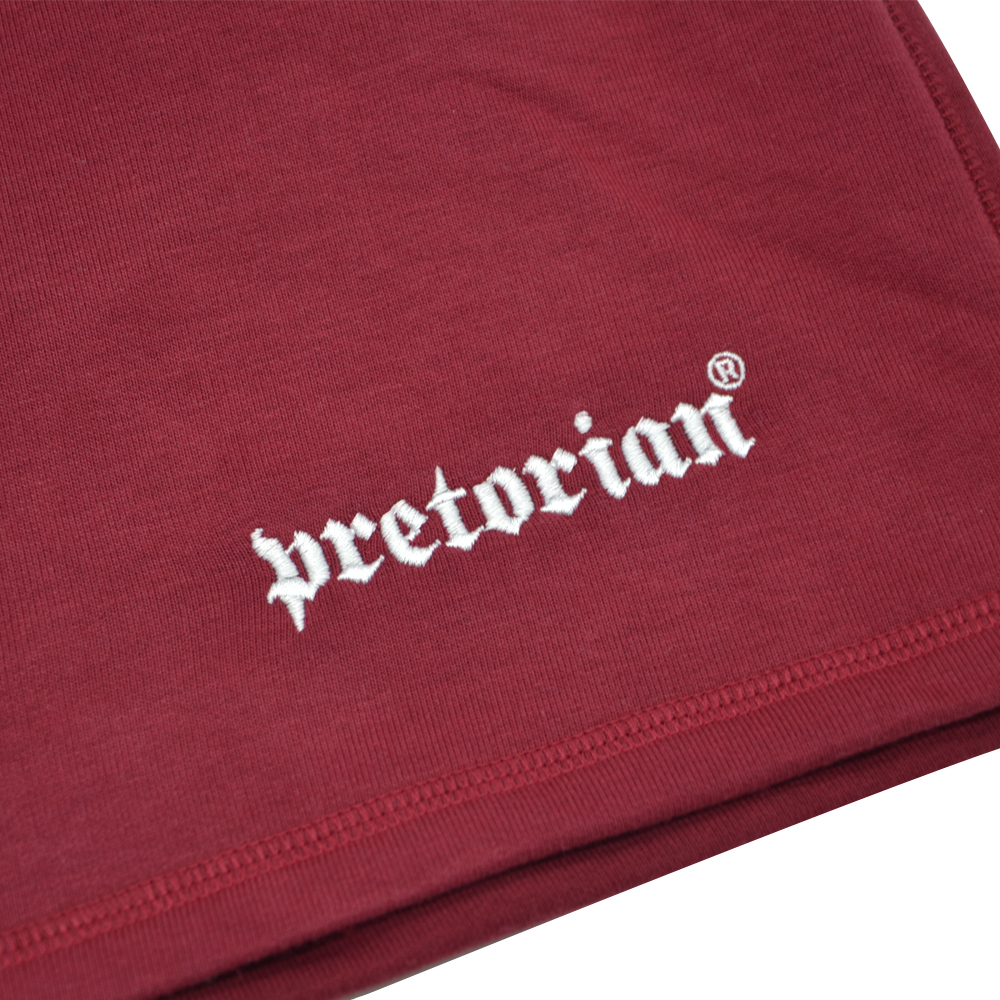 Spodenki bawełniane Pretorian "Logo" - bordowe