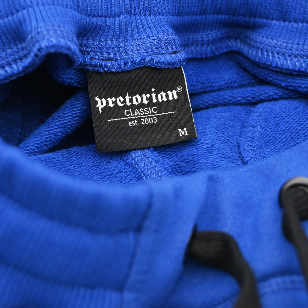 Spodenki bawełniane Pretorian "Logo" - niebieskie