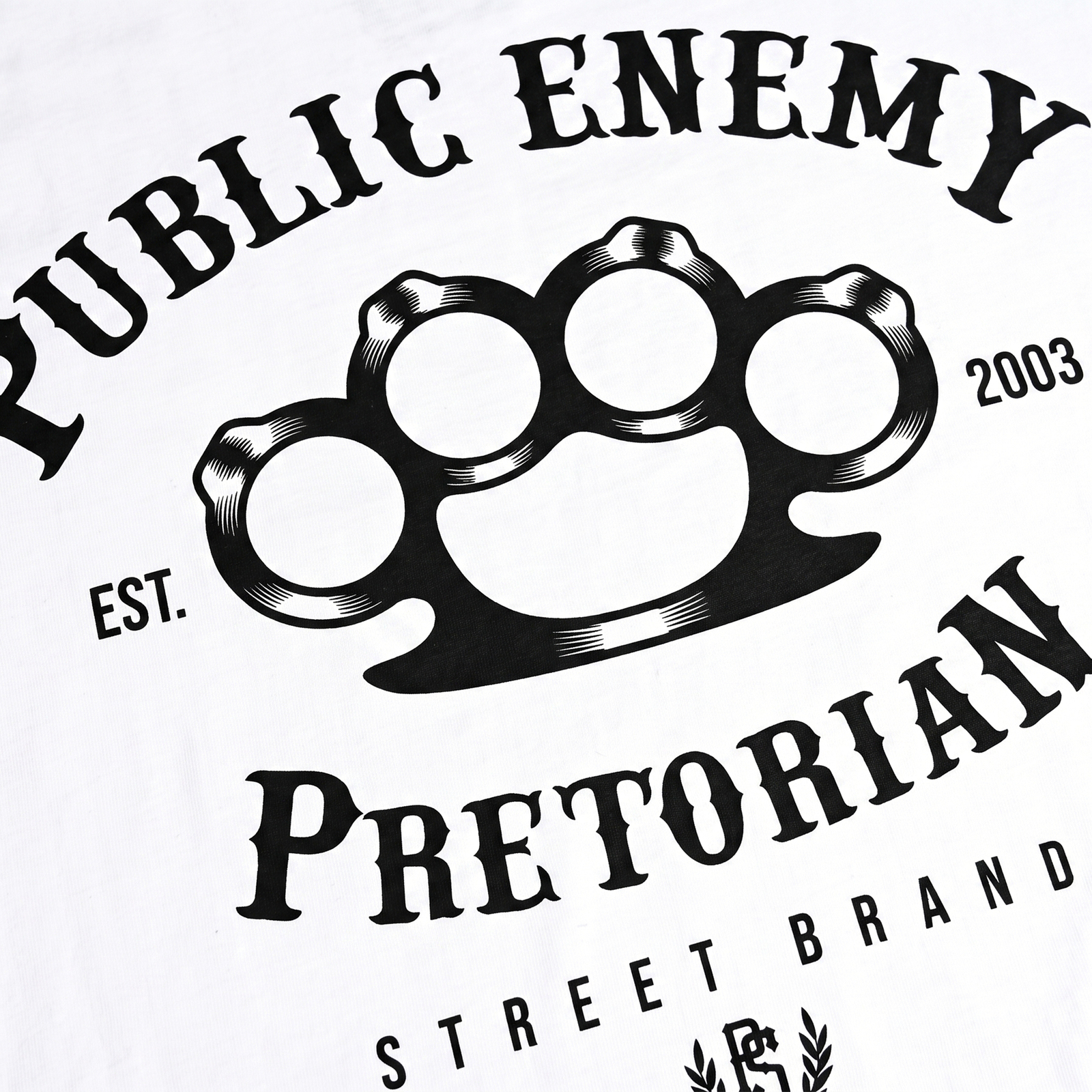 T-shirt Pretorian "Public Enemy" - white