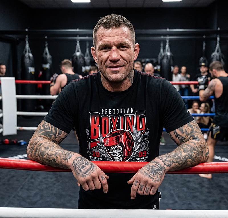 T-shirt Pretorian "Boxing" - white