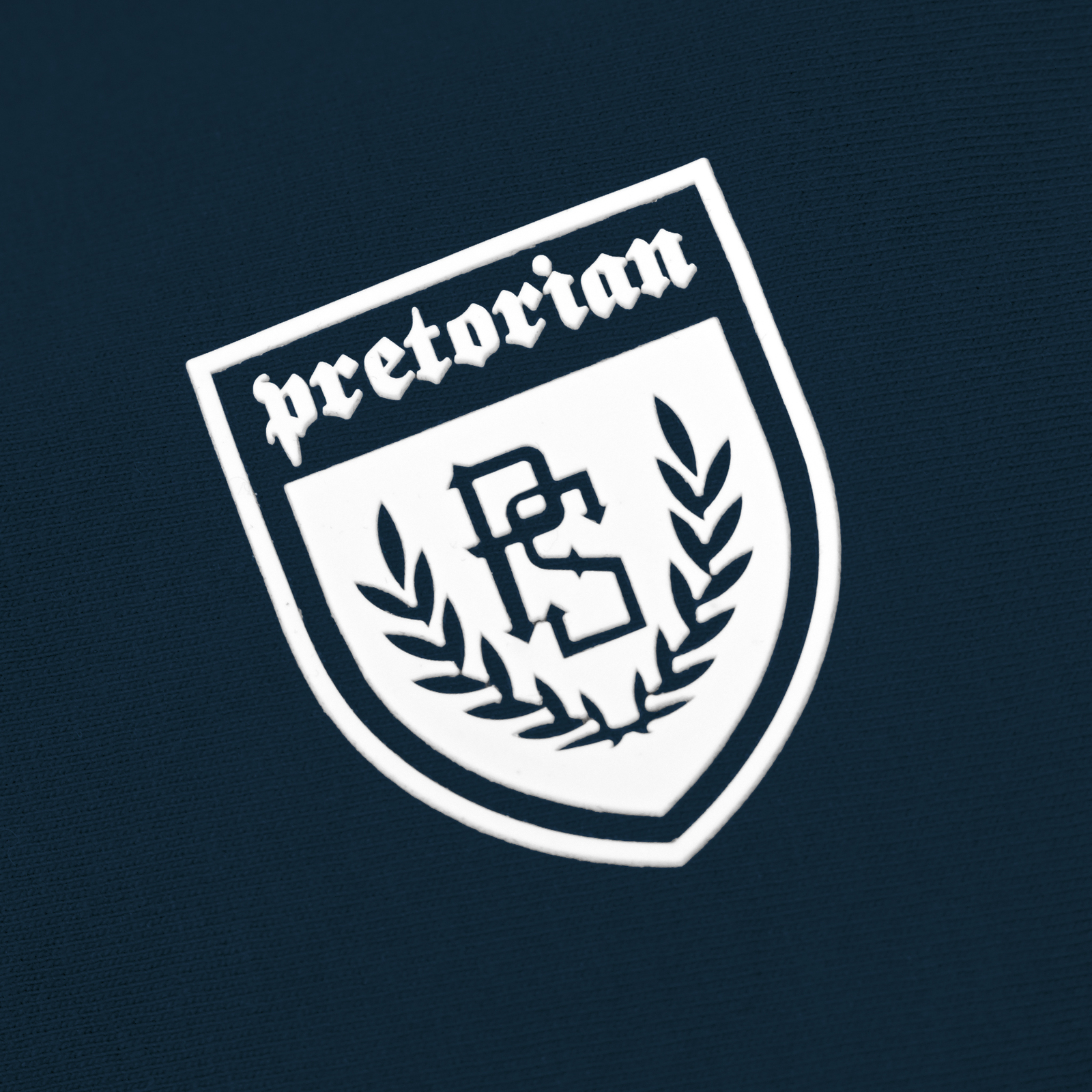 Spodnie dresowe Pretorian "Crest 3D" ściągacz - granatowe