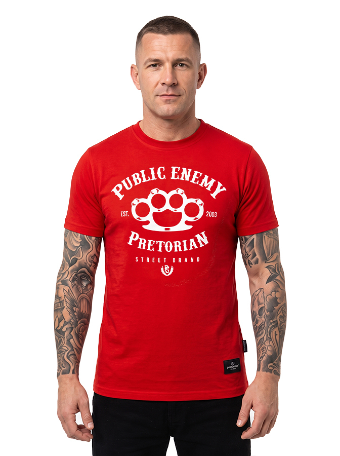 T-shirt Pretorian "Public Enemy" - red
