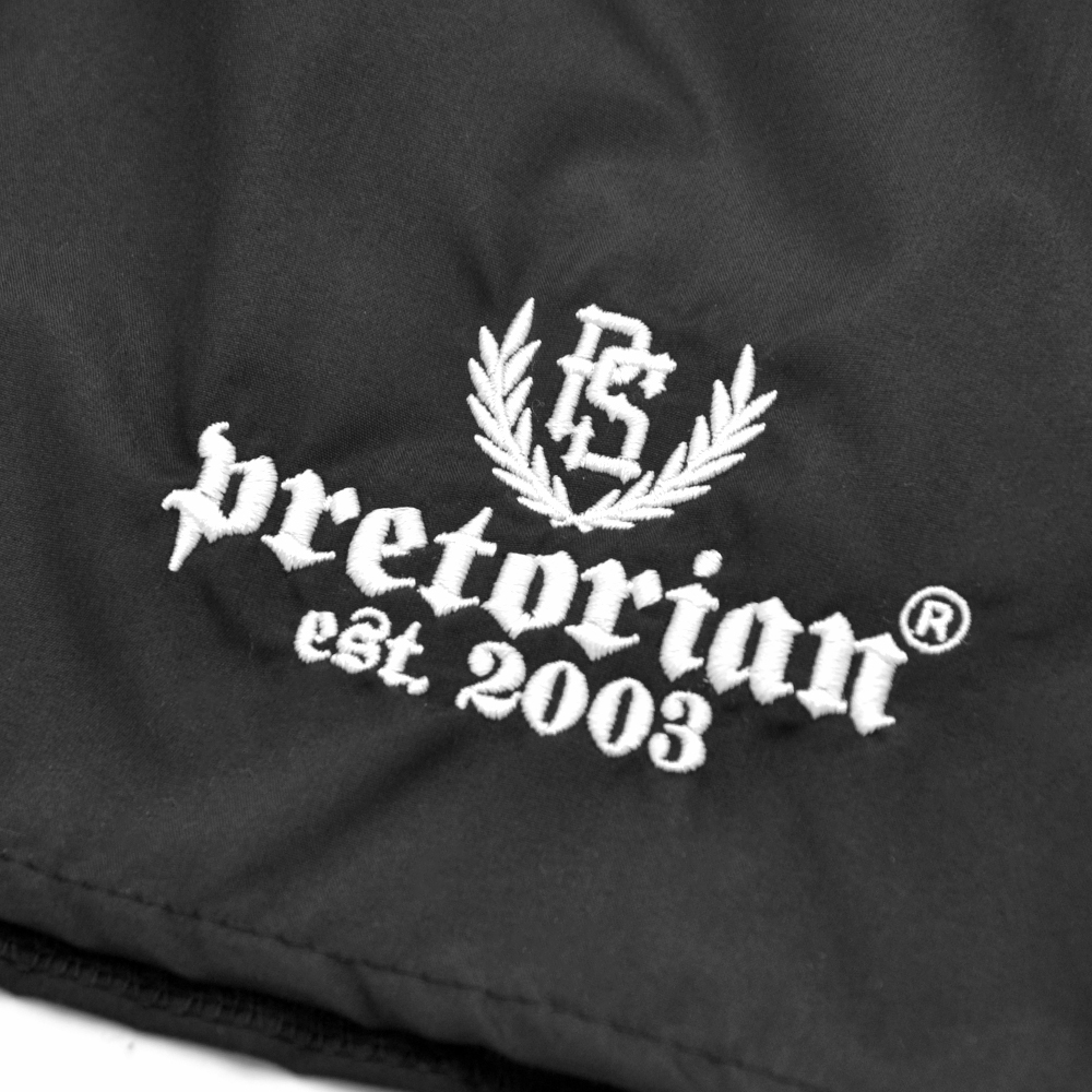 Spodenki poliestrowe Pretorian "Pretorian est. 2003" - czarne
