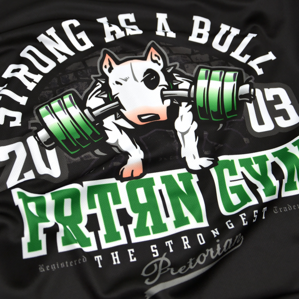 Koszulka sportowa MESH Pretorian "Strong as a Bull!"