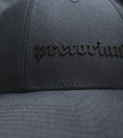 Pretorian Logo 3D Black Baseball Cap - Steel