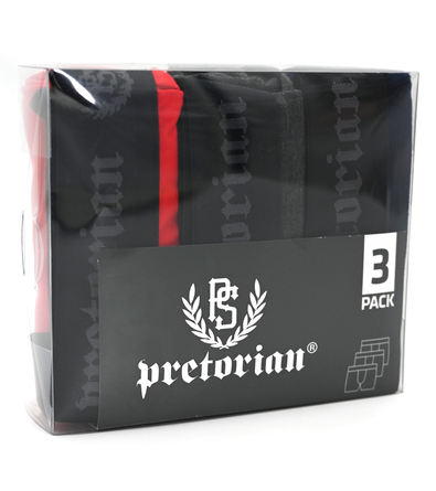 Underwear shorts Pretorian 3-pack - navy blue/red/graphite