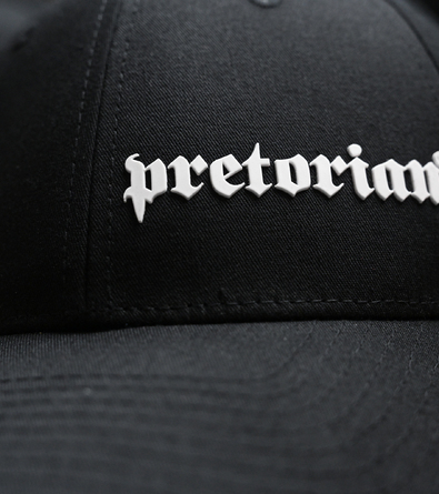 Czapka z daszkiem Pretorian "Logo 3D White" - czarna