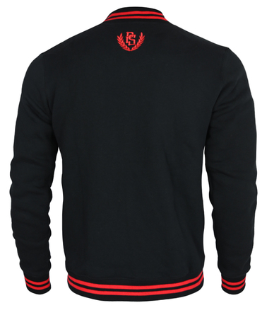 Bluza bejsbolówka Logo - czarno/czerwona