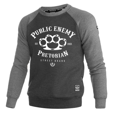 Bluza raglanowa Pretorian Public Enemy - grafitowa