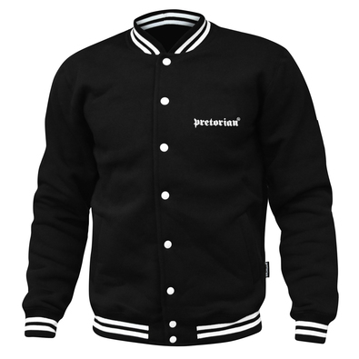 Sweat jacket baseball Pretorian Logo - black