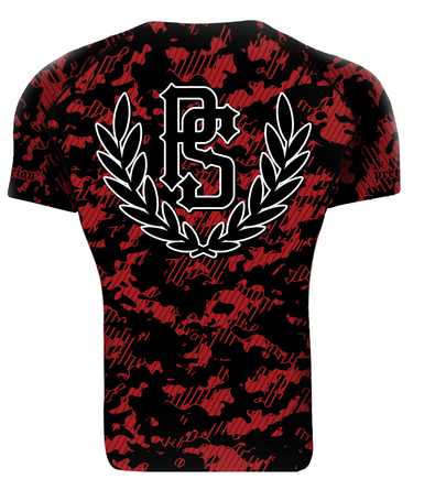 Rashguard short sleeve Pretorian Red Camo