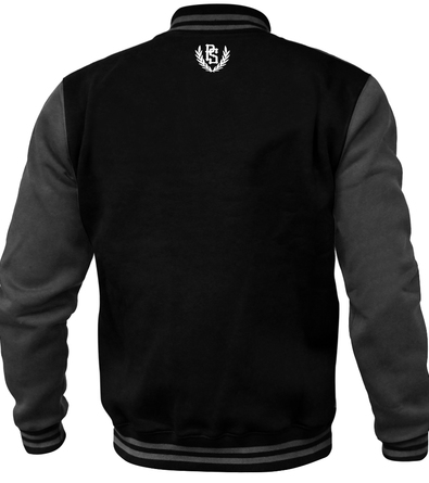 Bluza bejsbolówka "Logo" - czarno/grafitowa