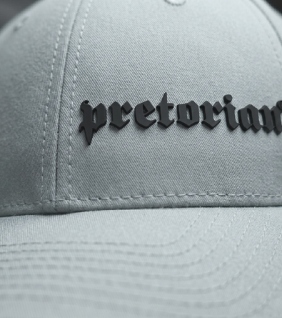 Czapka z daszkiem Pretorian "Logo 3D Black" - jasny stalowy