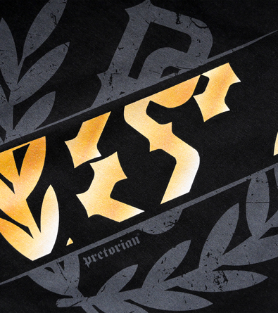 Koszulka Pretorian "PS Grey-Gold" - czarna