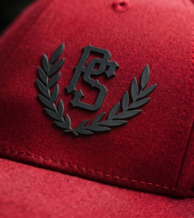 Czapka z daszkiem Pretorian PS 3D Black - czerwona