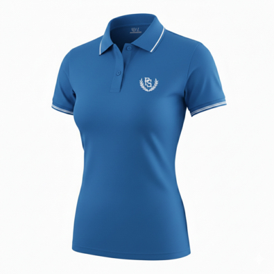 Koszulka polo damska Pretorian Line "PS" - niebieska