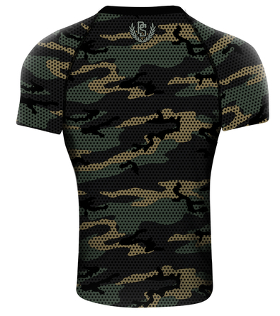 Rashguard short sleeve Pretorian Woodland Camo