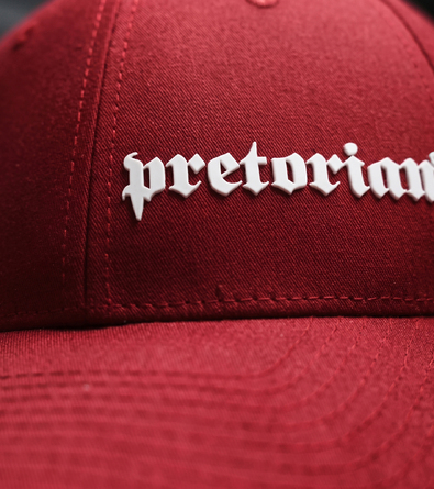 Czapka z daszkiem Pretorian "Logo 3D White" - czerwona