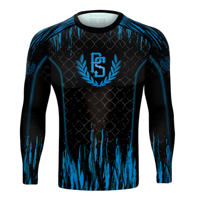 Rashguard longsleeve Pretorian Blue Splash