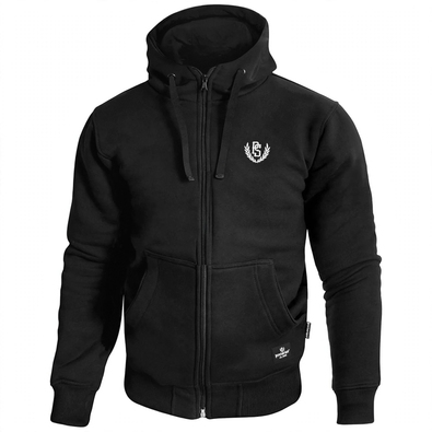 Bluza rozpinana z kapturem Pretorian PS 3D white - czarna
