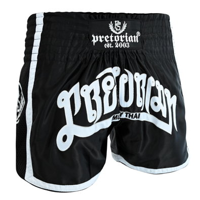 Spodenki Muay Thai Pretorian Elite - czarno/białe