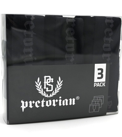 Bokserki Pretorian komplet 3 sztuk - czarne