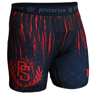 Vale Tudo Shorts Pretorian Red Splash black