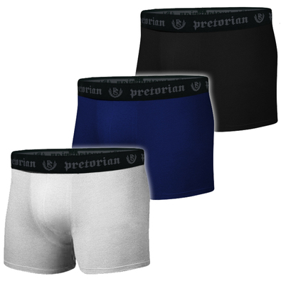 Underwear shorts Pretorian 3-pack - black/navy blue/grey