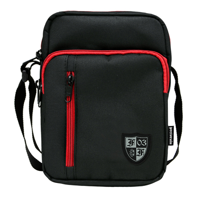 Shoulder bag Pretorian "Shield Football Fanatics" - black/red