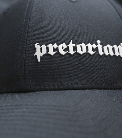 Pretorian Logo 3D White Baseball Cap - Steel
