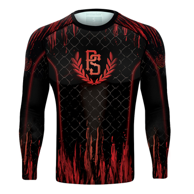 Rashguard longsleeve Pretorian Red Splash