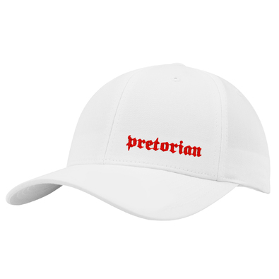 Czapka z daszkiem Pretorian Logo Red - biała