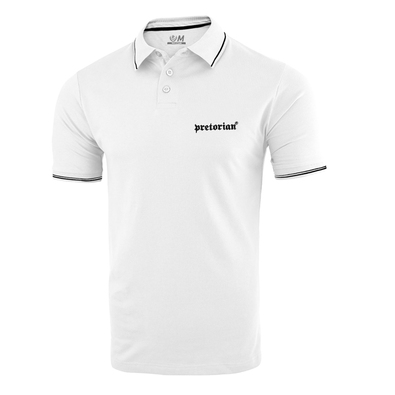 Koszulka polo Pretorian Line Logo - biała