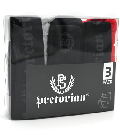 Underwear shorts Pretorian 3-pack - black/red/grey