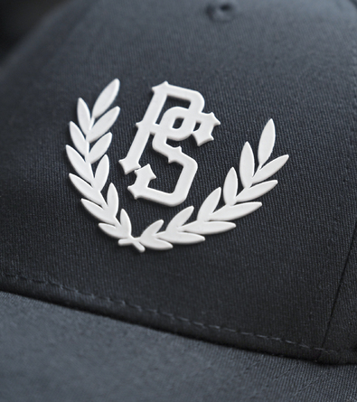 Czapka z daszkiem Pretorian "PS 3D White" - stalowy