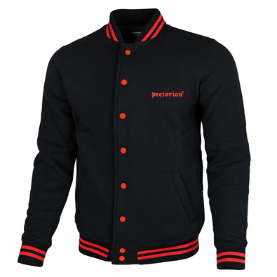 Sweat jacket baseball Logo - black/red