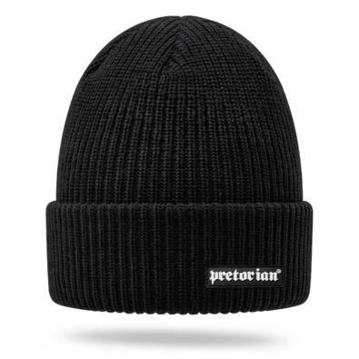 Pretorian Ribbed Logo 3D Winter Hat - Black