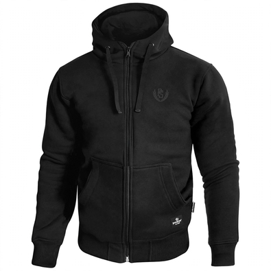 Bluza rozpinana z kapturem Pretorian "PS 3D black" - czarna