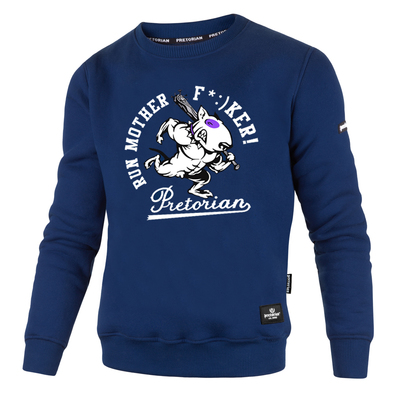 Sweatshirt Pretorian "Run motherf*:)ker!" - navy blue