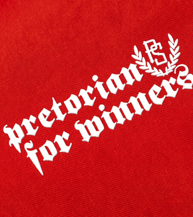 Koszulka Pretorian Ringer "For Winners" 3D - czerwona