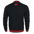 Sweat jacket baseball "Logo" - black/red