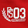 Hoodie Pretorian "Side" - red