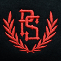 Sweat jacket baseball "Logo" - black/red