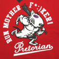 Sweatshirt Pretorian "Run motherf*:)ker!" - red