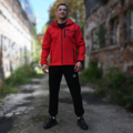 Softshell Jacket Pretorian "Black PS" - red