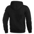 Bluza rozpinana z kapturem Pretorian "Logo 3D white" - czarna