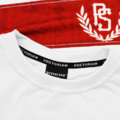 T-shirt Pretorian "Trouble Red Strap" - white