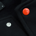 Sweat jacket baseball "Logo" - black/red