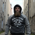 Hoodie Pretorian  "Public Enemy" - grey